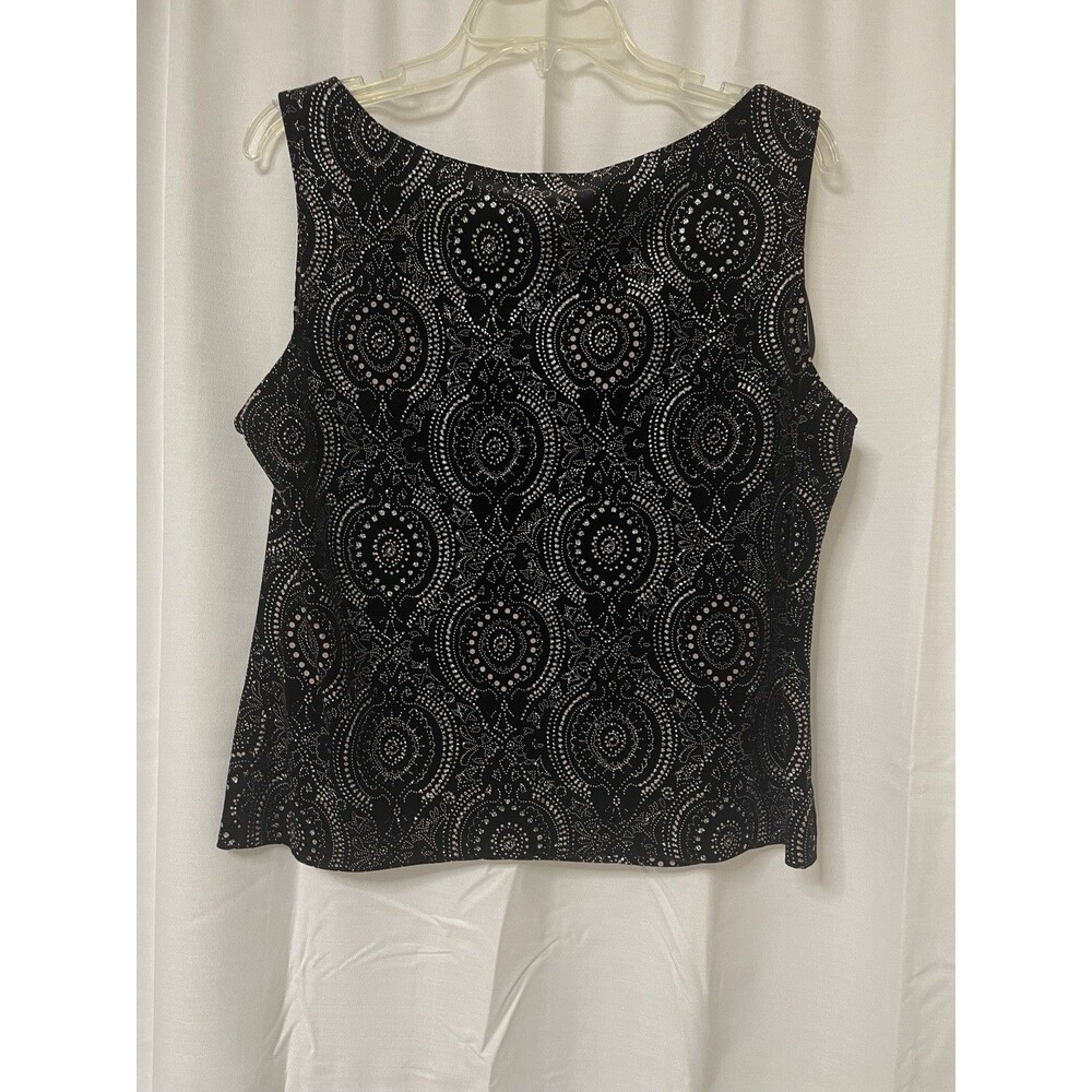 Xscape By Joanna Chen XL Dressy Sleeveless Blouse Glitter Stretch Tank - Picture 4 of 4